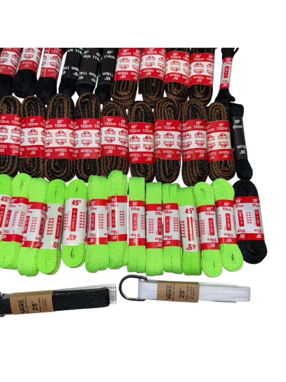 NWT Lot 98 Pairs Kiwi Vans Unbranded Various Colors Standard Outdoor ShoeLaces - Picture 10 of 10
